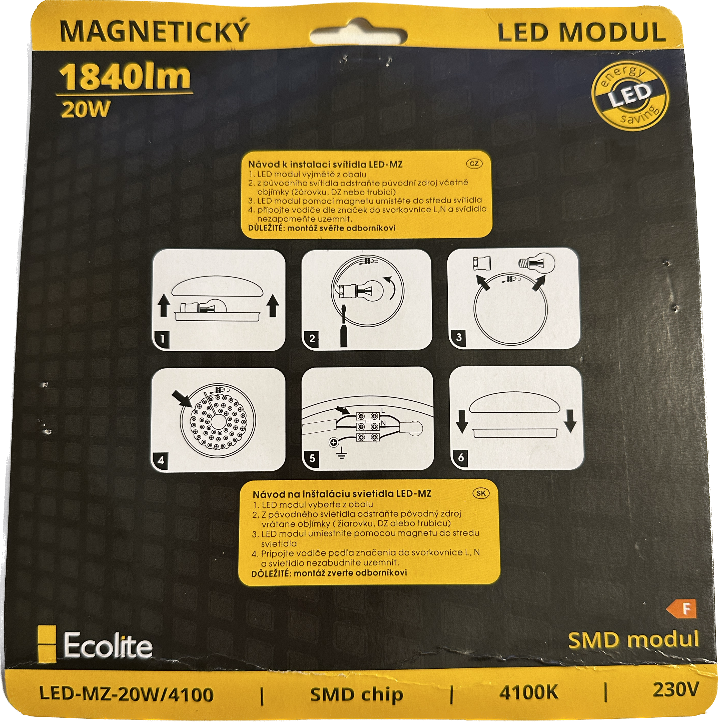 LED Univerzální kruhový modul do stropních svítidel UMC-R155-16W, přirozená bílá