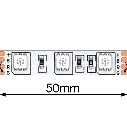 LED pásek ST-DC12V-13W/60SMD5050/m-RGB-IP20, barevná