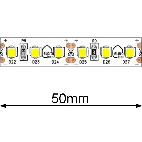 LED pásek ST-DC12V-10W/120SMD2835/m-CW-IP20, studená bílá