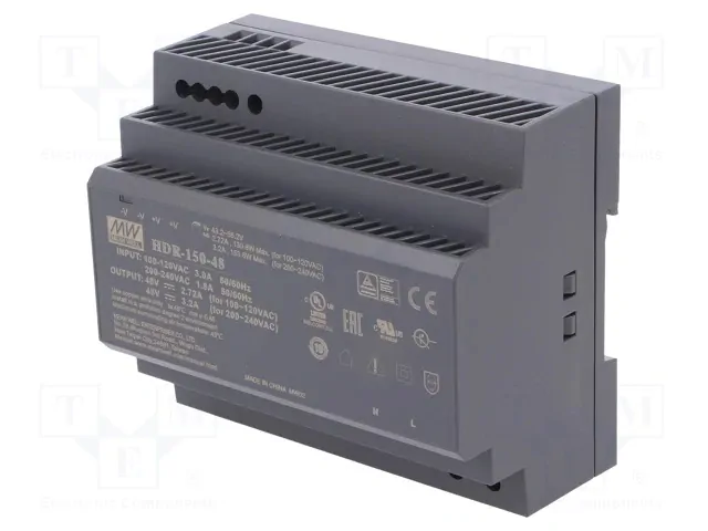 MeanWell HDR-150-24 Spínaný napájecí zdroj 24V/150W na DIN lištu do rozvaděče