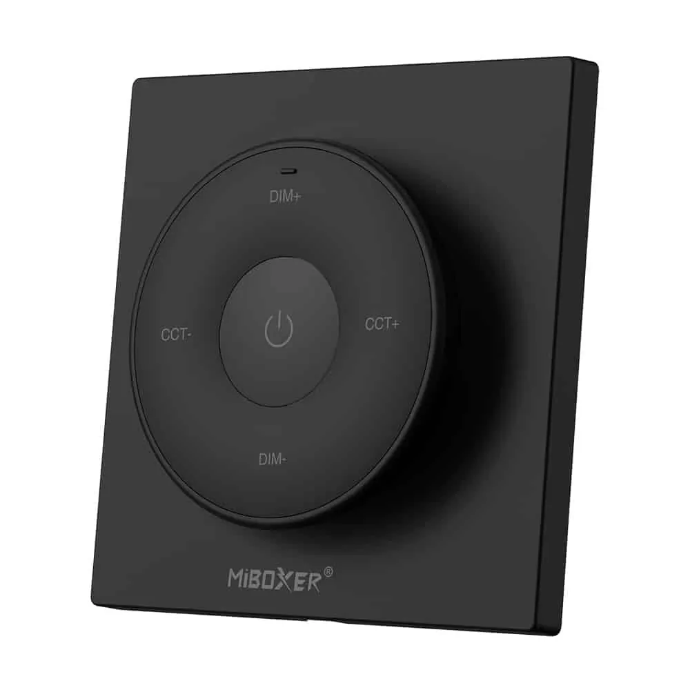 MiBoxer (Mi-Light) K2 nástěnný ovladač pro jednobarevné a CCT pásky, černý