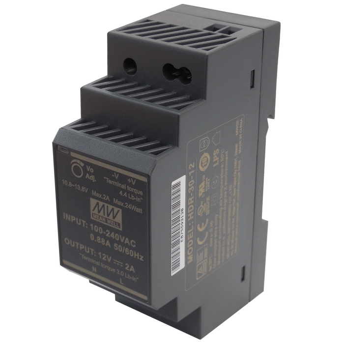 MeanWell HDR-30-24 Spínaný napájecí zdroj 24V/36W na DIN lištu do rozvaděče