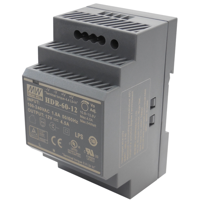 MeanWell HDR-60-24 Spínaný napájecí zdroj 24V/60W na DIN lištu do rozvaděče