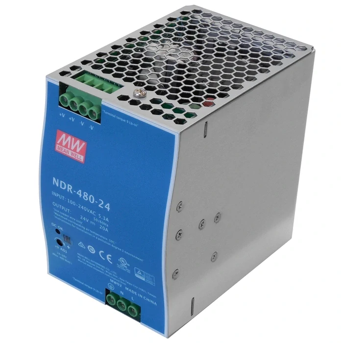 MeanWell NDR-480-24 Spínaný napájecí zdroj 24V/480W na DIN lištu do rozvaděče