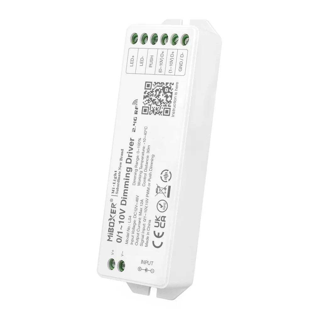 MiBoxer (Mi-Light) LS4 LED stmívač RF/0-10V/push 12A