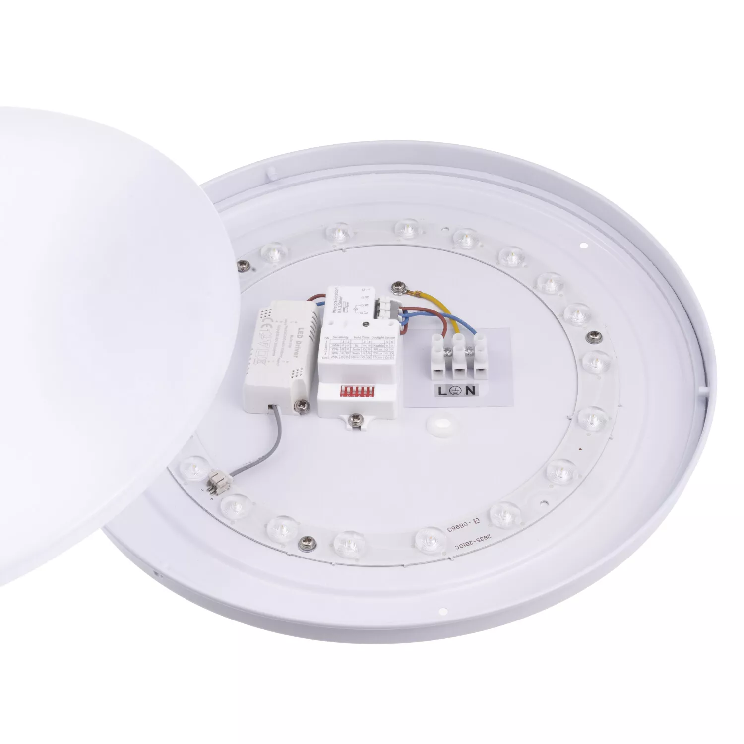 LunaS-MS-R330-18W-Stropní svítidlo, přirozená bílá, s mikrovlnným pohybovým senzorem ZONDO