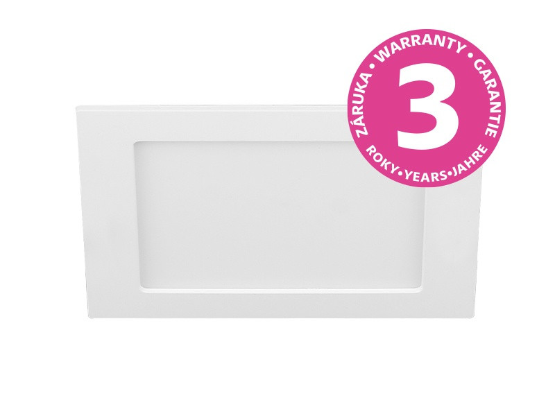 PAEM-220x220-24W IP44 Panel zapuštěný čtvercový, CCT - nastavitelná chromatičnost 3000/4000/6000K