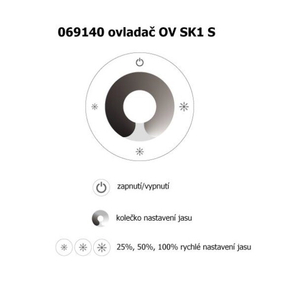 Ovladač dimLED RF DIM, OV SK1 S - bílý