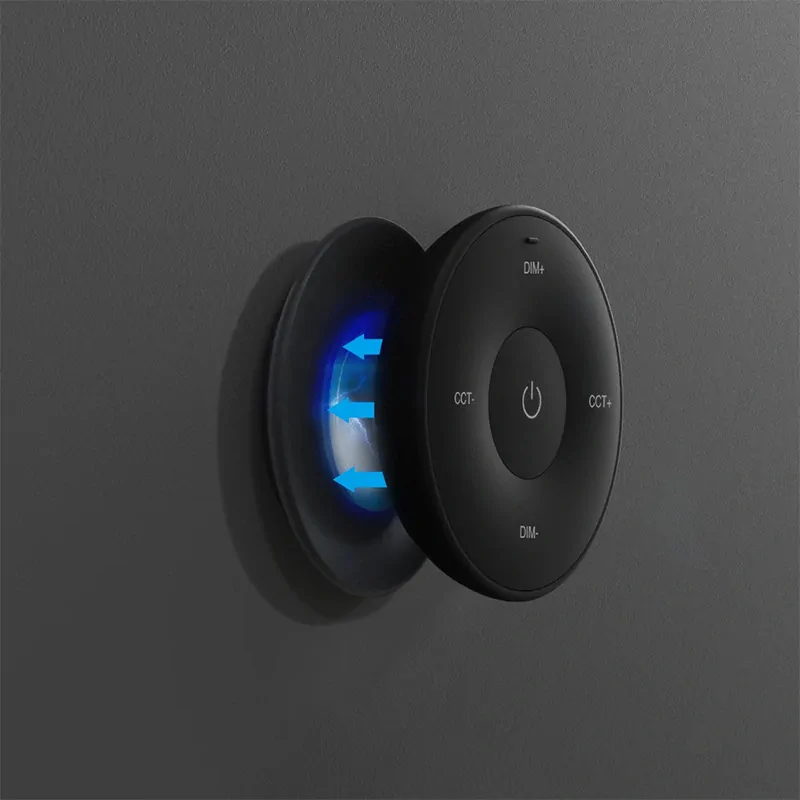 MiBoxer (Mi-Light) K2S nástěnný ovladač pro jednobarevné a CCT pásky, černý