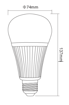 MiBoxer (Mi-Light) FUT012 LED žárovka 9W E27 RGB+CCT