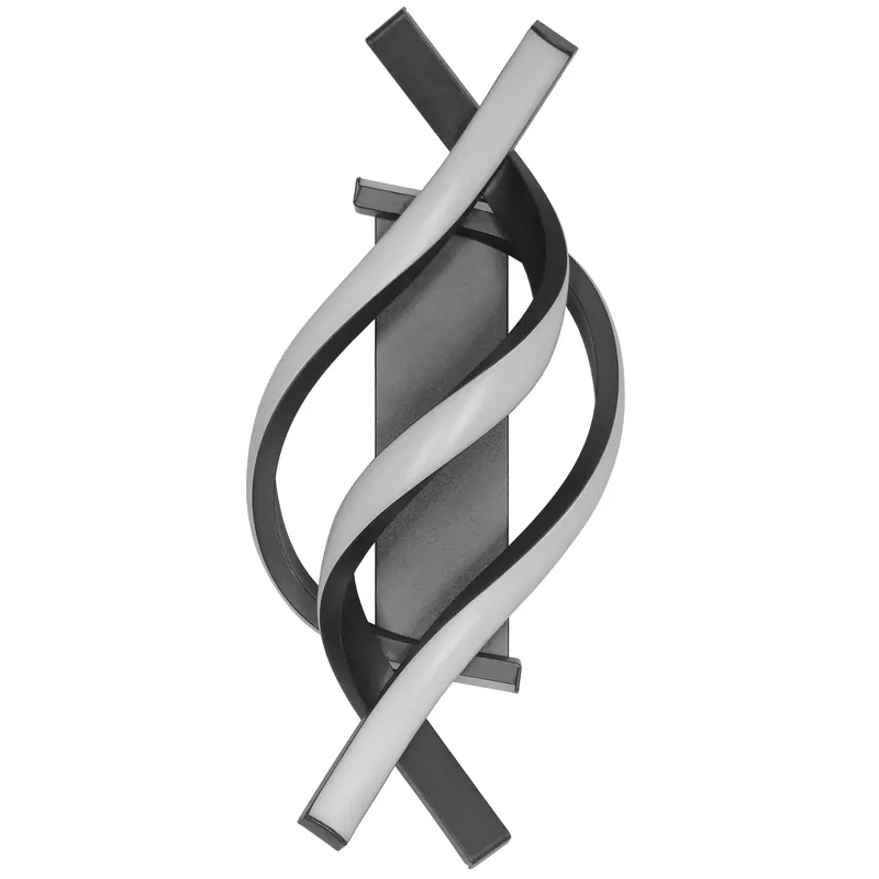 Helix-13W, Nástěnné svítidlo přisazené, černé, teplá bílá