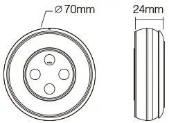 MiBoxer (Mi-Light) S1 RF nástěnný / ruční ovladač CCT, 1 okruh, magnetický, černý