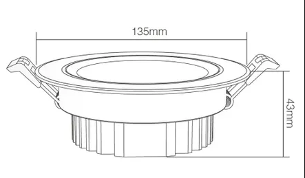 MiBoxer (Mi-Light) FUT062 R135-9W Výklopné podhledové svítidlo kruhové 15° RGB+CCT, RF