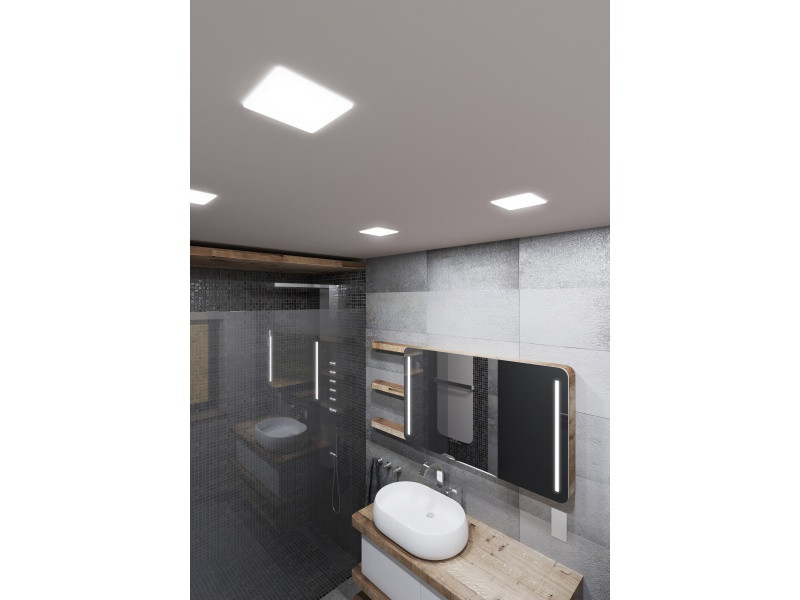 PAEM-75X75-6W LED Panel zapuštěný čtvercový, přirozená bílá, bezrámečkový, IP66