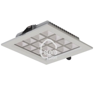 TH-180x180-16W LED Podhledové svítidlo čtvercové s mřížkou, přirozená bílá