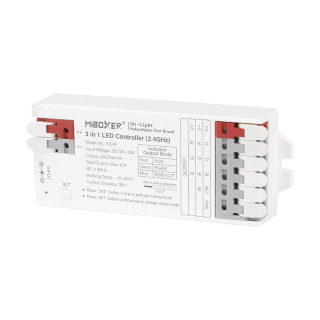 MiBoxer (Mi-Light) E3-RF 3v1 pro RGB, RGBW, RGB+CCT pásky | 12V-24V | 12A |