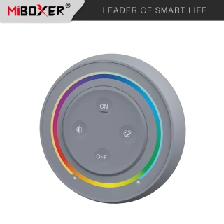 MiBoxer (Mi-Light) S2-G RF nástěnný / ruční ovladač RGB+CCT, 1 okruh, magnetický, šedý