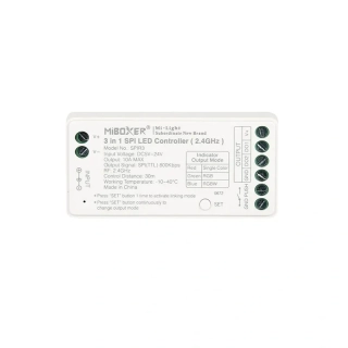 MiBoxer (Mi-Light) RF kontroler 3v1 Mi-Light SPIR3 pro digitální pásky | RGB, RGBW, jednobarva | 2048 pixelů | 5-24V |